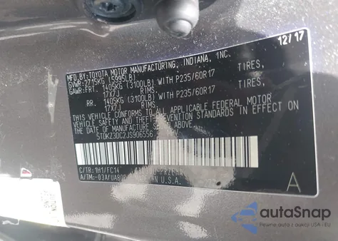 2018 Toyota Sienna Le 8 Passenger из США, поврежденный, VIN 5TDKZ3DC2JS906556